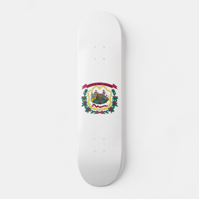 Staatsflagge West Virginia Skateboard (Vorderseite)