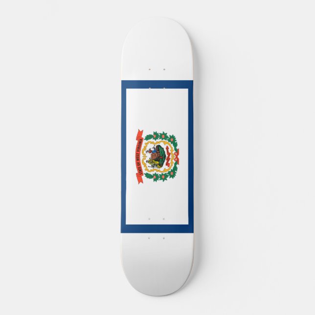 Staatsflagge West Virginia Skateboard (Vorderseite)