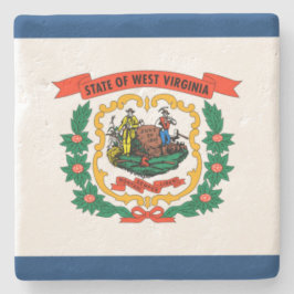 Staatsflagge West Virginia Steinuntersetzer