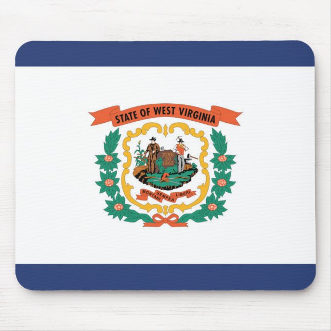 Staatsflagge West Virginia, USA Mousepad (Vorne)