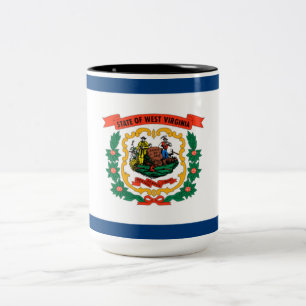 Staatsflagge West Virginia Zweifarbige Tasse