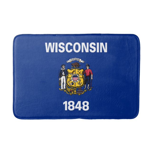 Staatsflagge Wisconsin Badematte (Vorderseite)