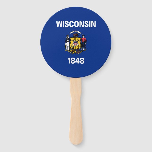 Staatsflagge Wisconsin Fächer (Vorderseite)