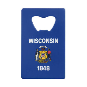 Staatsflagge Wisconsin Geldbeutel Flaschenöffner