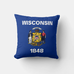 Staatsflagge Wisconsin Kissen