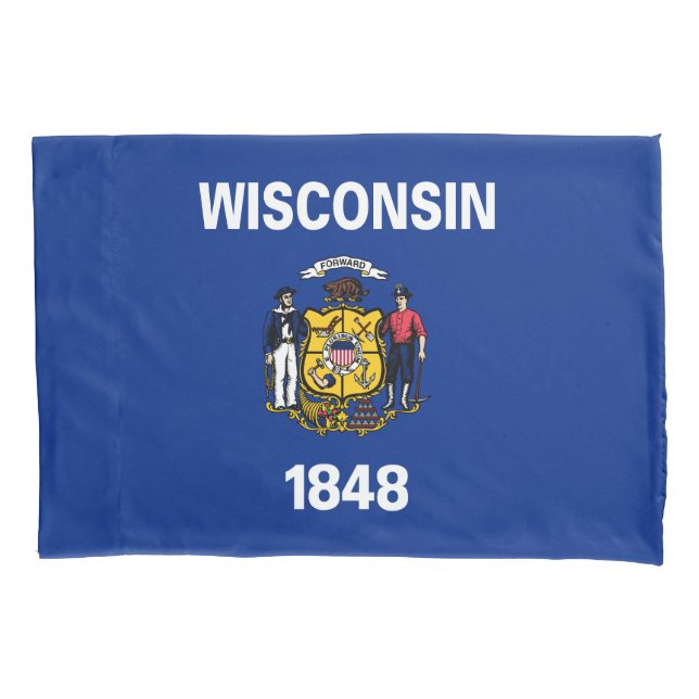 Staatsflagge Wisconsin Kissenbezug (Vorderseite)