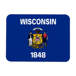 Staatsflagge Wisconsin Magnet
