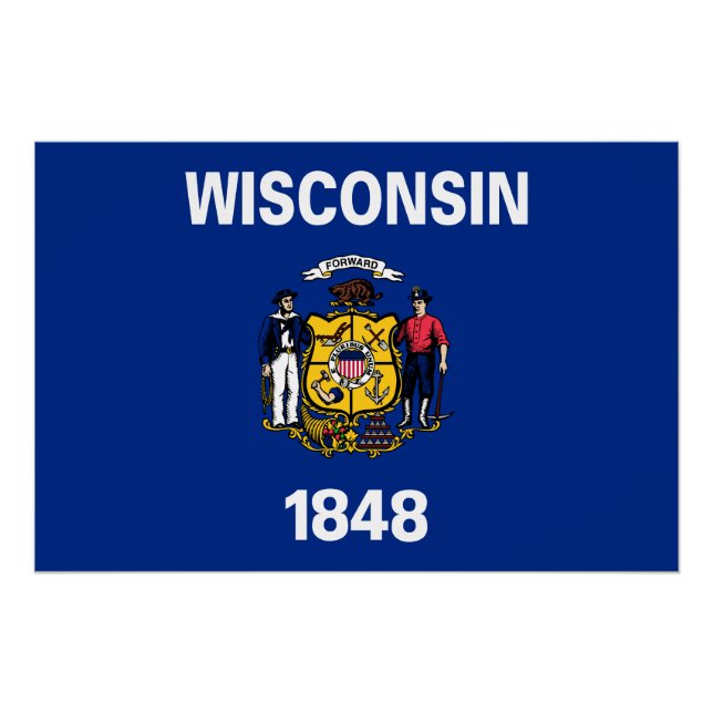 Staatsflagge Wisconsin Poster (Vorderseite)