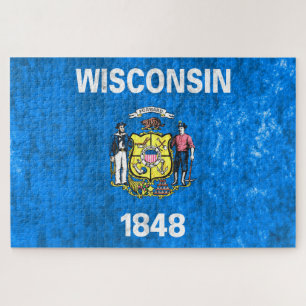 Staatsflagge Wisconsin Puzzle