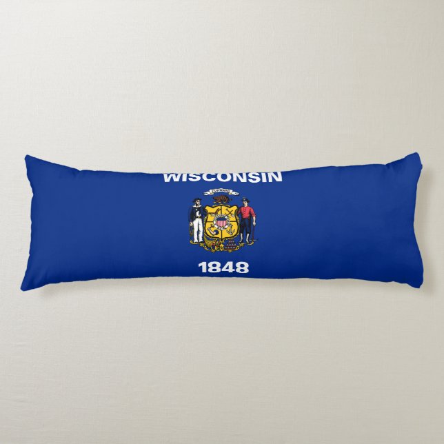Staatsflagge Wisconsin Seitenschläferkissen (Vorderseite)