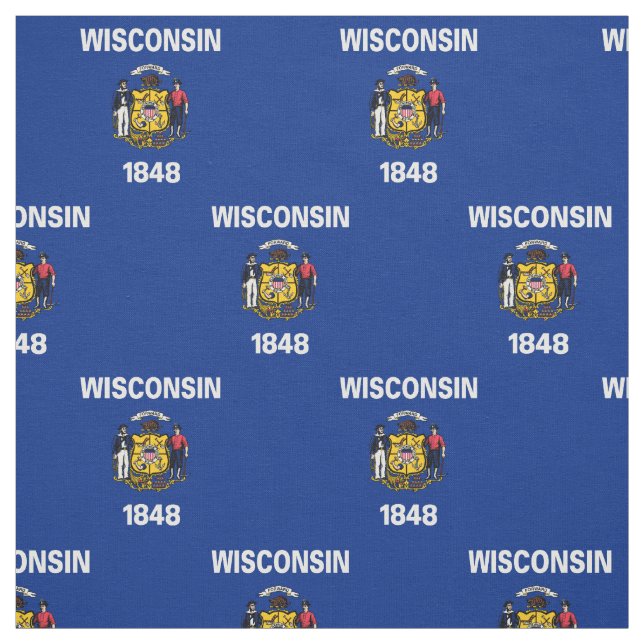 Staatsflagge Wisconsin Stoff (Muster)