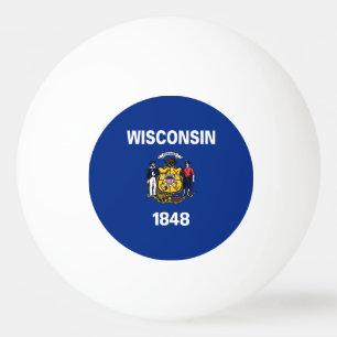 Staatsflagge Wisconsin Tischtennisball