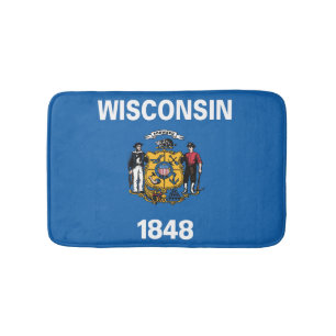 Staatsflagge Wisconsin, USA Badematte