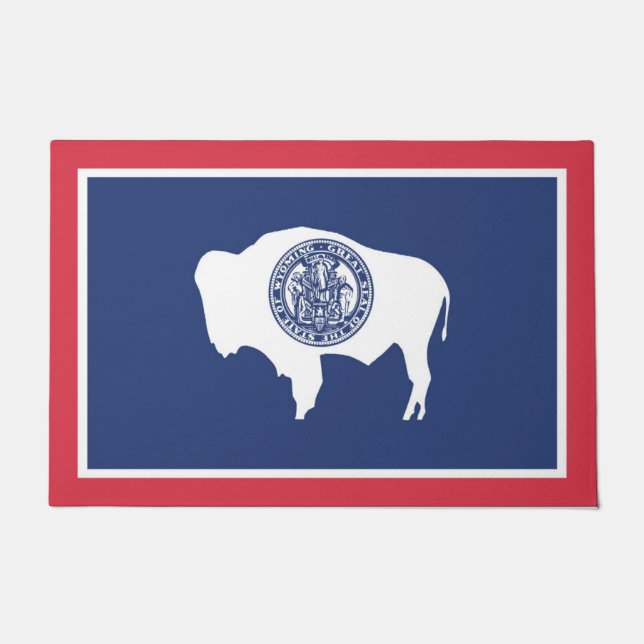 Staatsflagge Wyoming, USA Fußmatte (Vorderseite)
