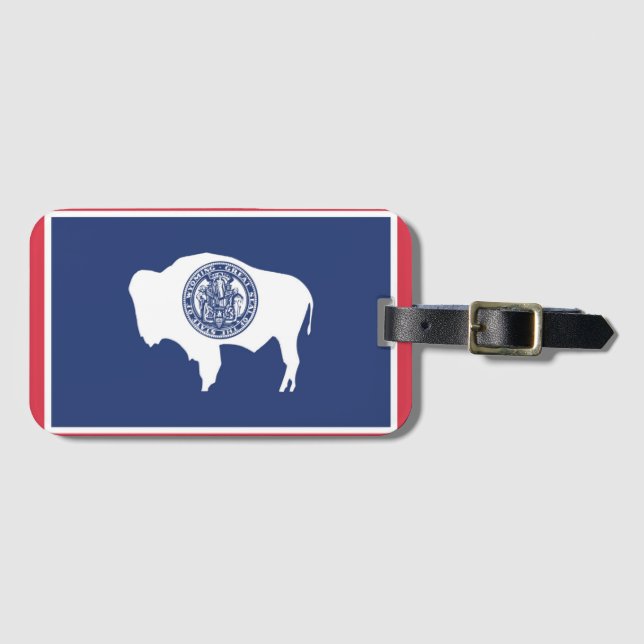 Staatsflagge Wyoming, USA Gepäckanhänger (Vorderseite (Horizontal))