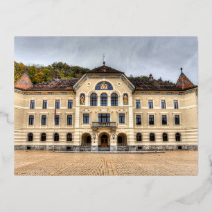 Staatshaus Liechtenstein Folien Feiertagspostkarte