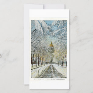 Staatskapitol im Winter, Denver, Colorado Feiertagskarte
