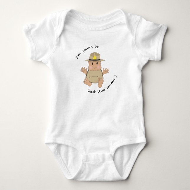 Staatspolizisten-Mama Baby Strampler (Vorderseite)