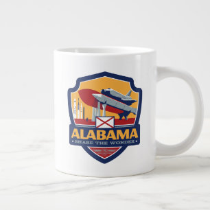 Staatsstolz   Alabama Jumbo-Tasse