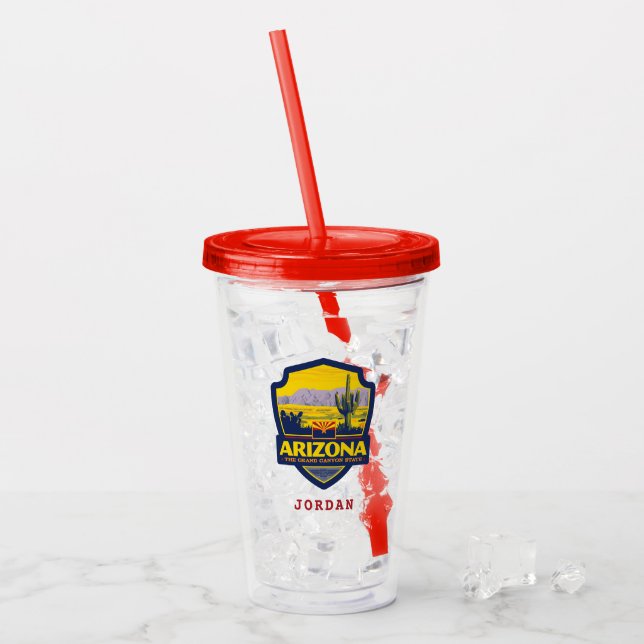 Staatsstolz | Arizona 2 Acryltrinkbecher (Vorderseite Ice)