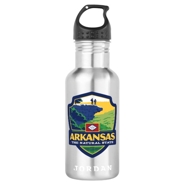Staatsstolz | Arkansas Edelstahlflasche (Vorderseite)