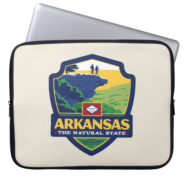 Staatsstolz | Arkansas Laptopschutzhülle (Vorderseite)
