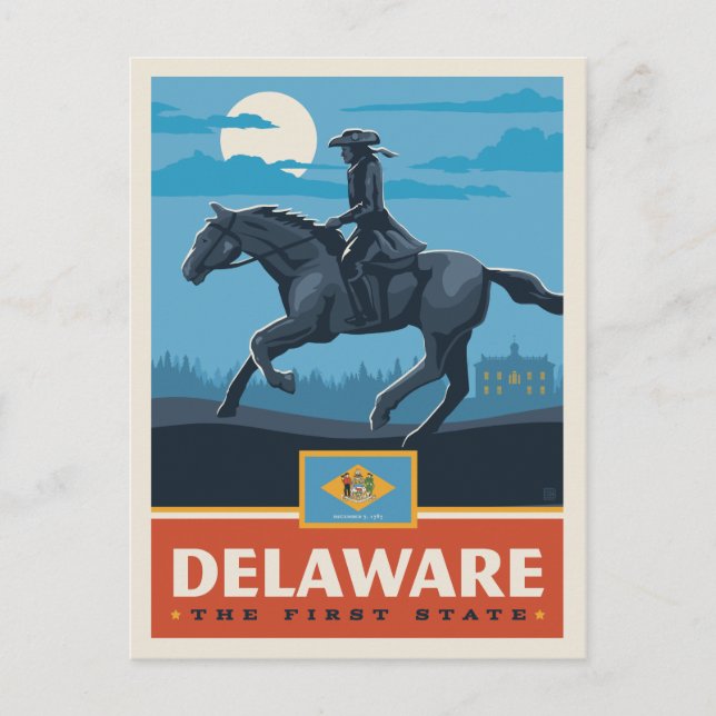 Staatsstolz | Delaware 2 Postkarte (Vorderseite)