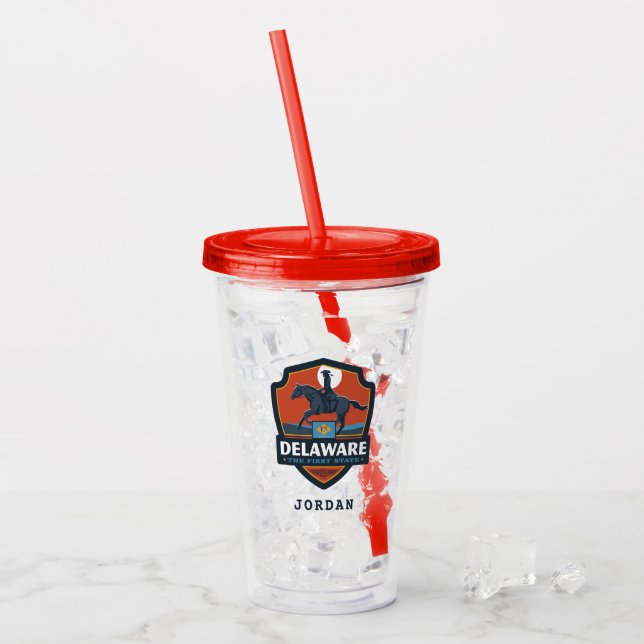 Staatsstolz | Delaware Acryltrinkbecher (Vorderseite Ice)