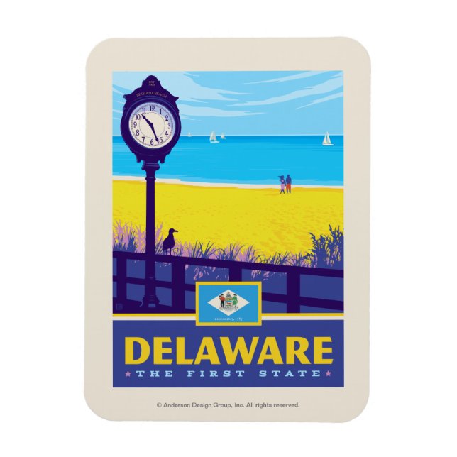 Staatsstolz | Delaware Magnet (Vertikal)