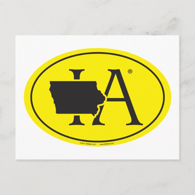 Staatsstolz Euro: IA Iowa Postkarte (Vorderseite)