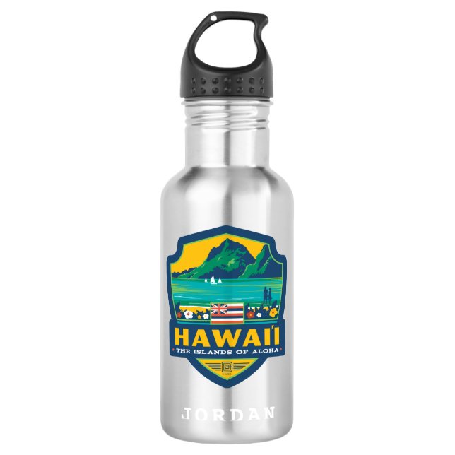 Staatsstolz | Hawaii Edelstahlflasche (Vorderseite)
