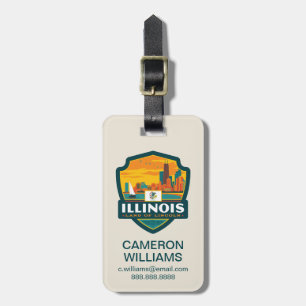 Staatsstolz   Illinois Gepäckanhänger