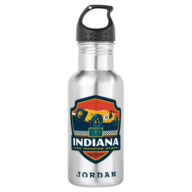 Staatsstolz | Indiana Edelstahlflasche (Vorderseite)