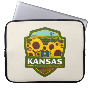Staatsstolz Kansas Laptopschutzhülle