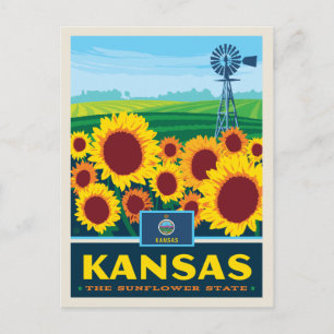 Staatsstolz   Kansas Postkarte