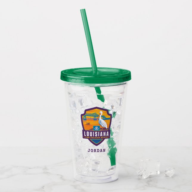 Staatsstolz | Louisiana Acryltrinkbecher (Vorderseite Ice)