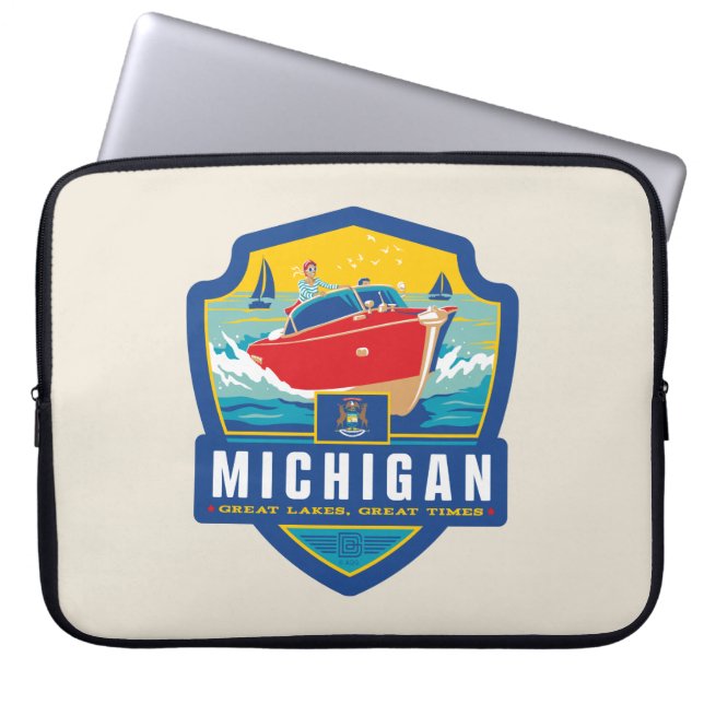 Staatsstolz | Michigan Laptopschutzhülle (Vorderseite)