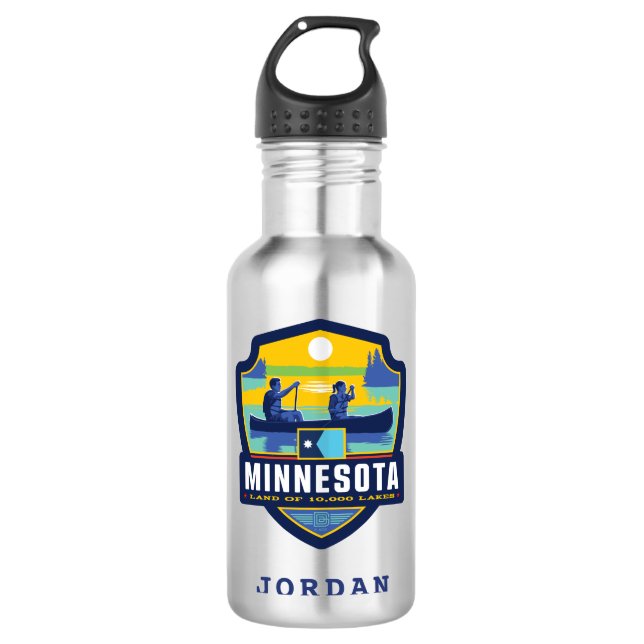 Staatsstolz | Minnesota Edelstahlflasche (Vorderseite)