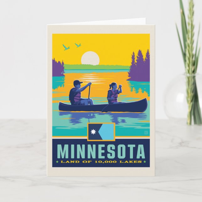 Staatsstolz | Minnesota Karte (Vorderseite)