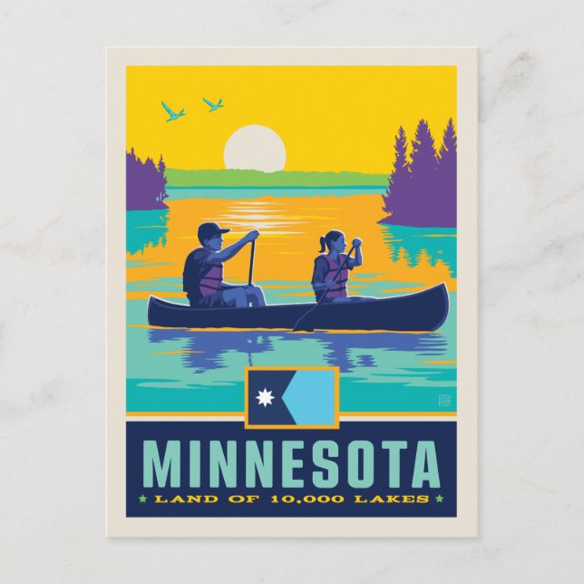 Staatsstolz | Minnesota Postkarte (Vorderseite)