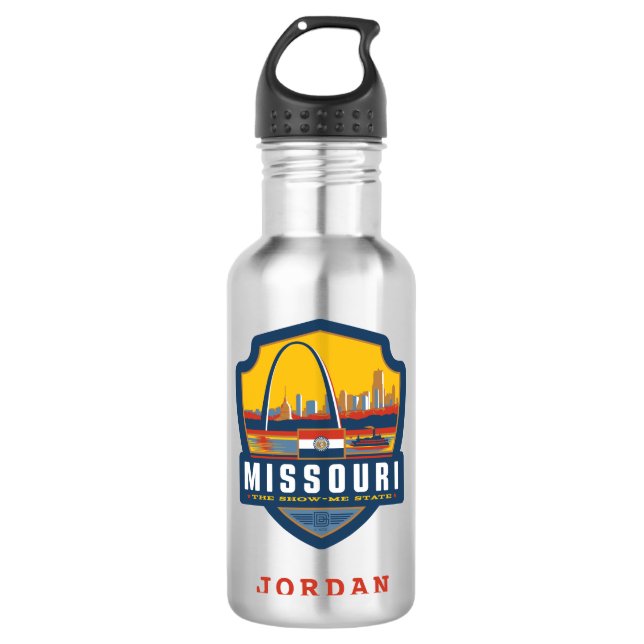 Staatsstolz | Missouri Edelstahlflasche (Vorderseite)
