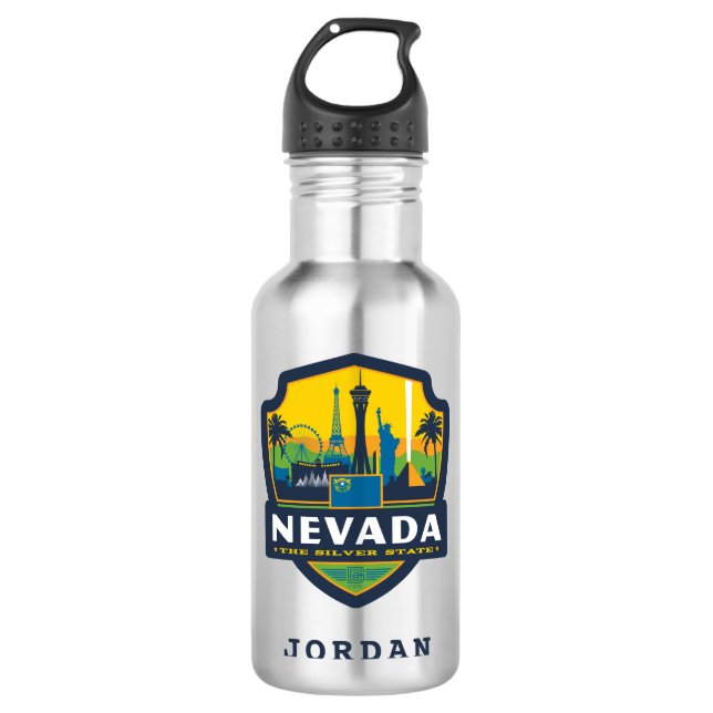 Staatsstolz | Nevada Edelstahlflasche (Vorderseite)
