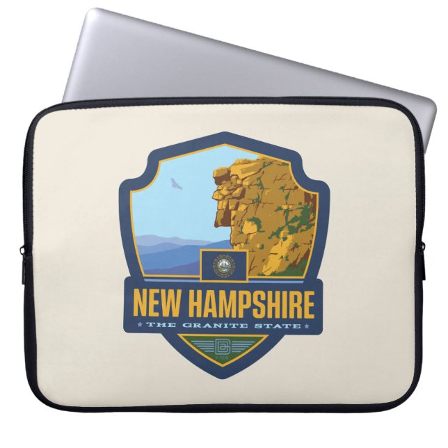 Staatsstolz | New Hampshire Laptopschutzhülle (Vorderseite)