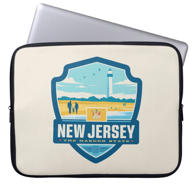 Staatsstolz | New Jersey Laptopschutzhülle (Vorderseite)
