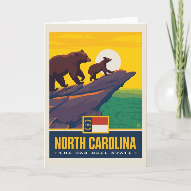 Staatsstolz | North Carolina Karte (Vorderseite)