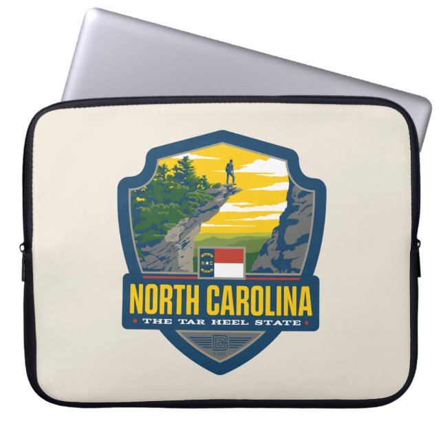 Staatsstolz | North Carolina Laptopschutzhülle (Vorderseite)