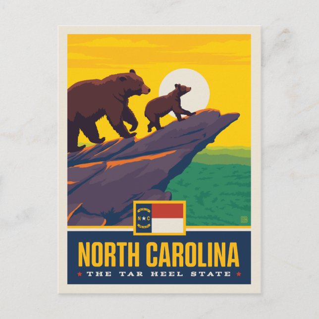 Staatsstolz | North Carolina Postkarte (Vorderseite)