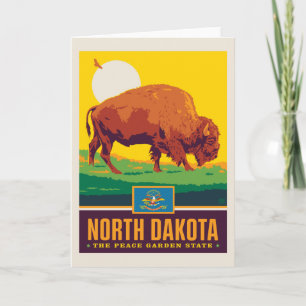 Staatsstolz   North Dakota Karte