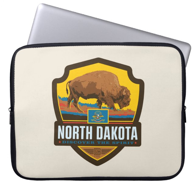 Staatsstolz | North Dakota Laptopschutzhülle (Vorderseite)