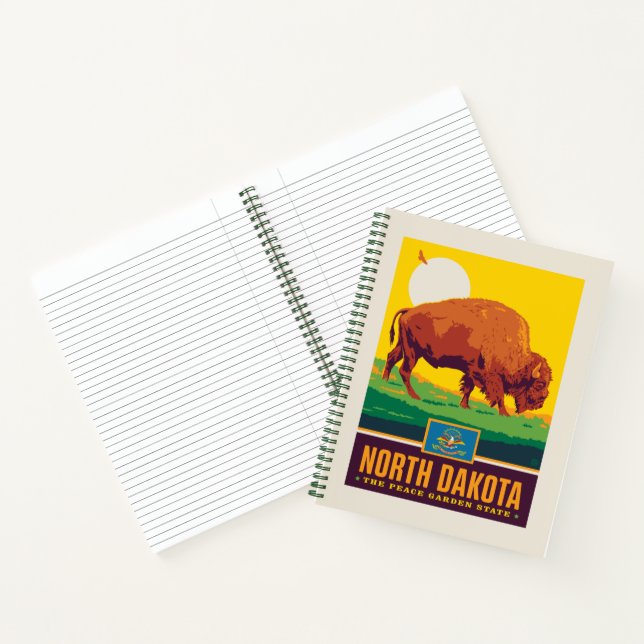Staatsstolz | North Dakota Notizbuch (Innenseite)